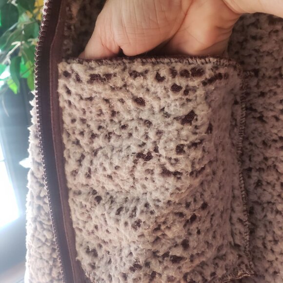 Express One Eleven Faux Fur Jacket Womens Size Small Cozy Sherpa Zip Up - Picture 6 of 9